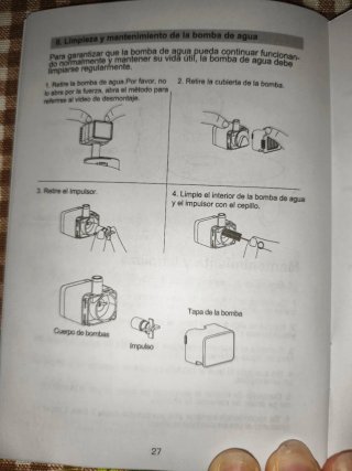 Manual de instrucciones fuente de agua