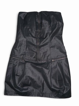 Vestido palabra de honor Zara TRF negro efecto sat