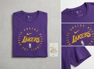 Camiseta Lakers Nike Morada Talla M