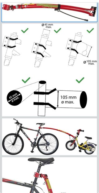 Barra de Remolque para Bicicleta Infantil