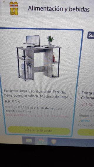 Tavolo da Scrivania in Legno Grigio e Marrone