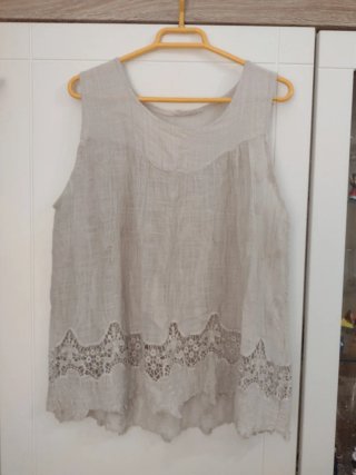 Blusa Beige de Algodón Talla Única