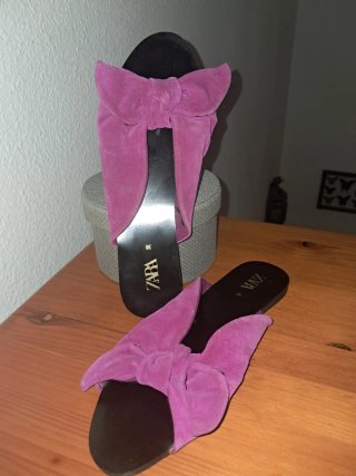 Sandalias Zara Púrpura Talla 38