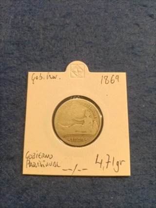 Moneda 1 Peseta Gobierno Provisional 1869