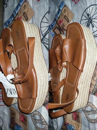 Sandalias 40 cuña Zara nuevas