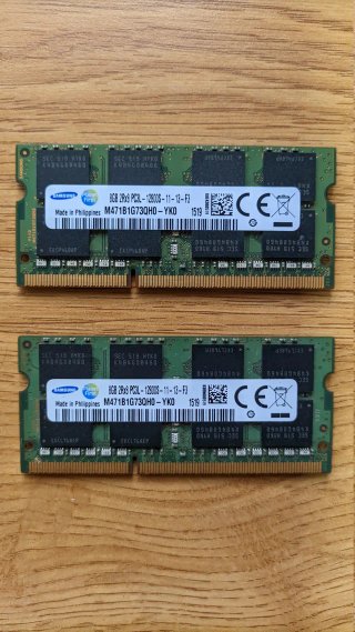 2x8GB Samsung DDR3L 12800S 16GB DualChanel Portáti