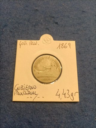 Moneda 1 Peseta Gobierno Provisional 1869