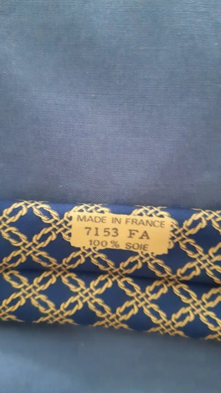 Corbata Hermes Azul y Dorada