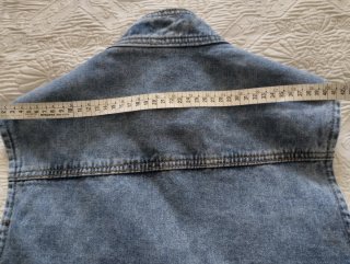 Gilet in denim con strass