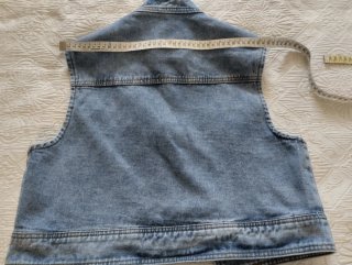 Gilet in denim con strass