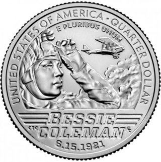 Moneda 1/4 Dólar Bessie Coleman
