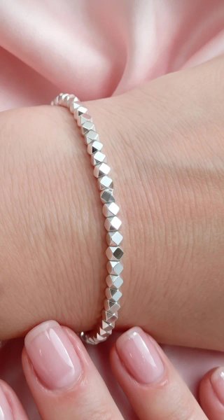 Pulsera de Acero Inoxidable Baño Plata