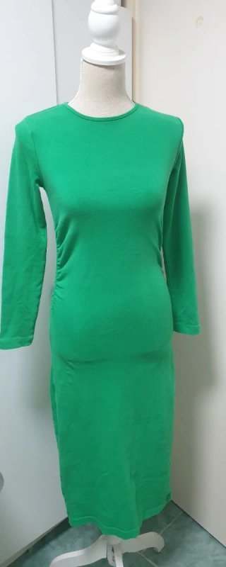 Vestido verde ZARA manga larga