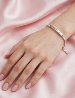 Pulsera de Acero Inoxidable Plateada