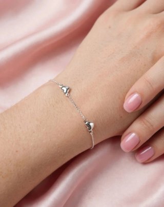 Pulsera de Acero Inoxidable con Corazones