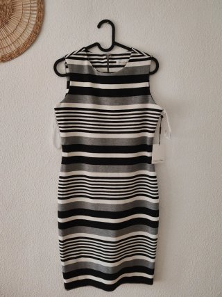 Vestido Calvin Klein Rayas Talla S