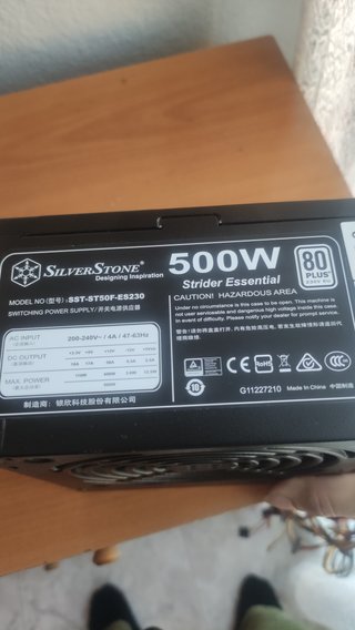 PSU SilverStone 500W  80 PLUS