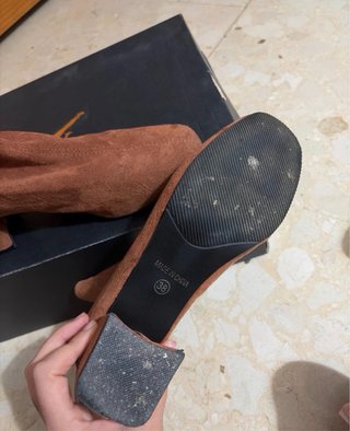 Botines de terciopelo marrones