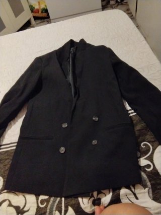 Chaqueta blazer negra doble botonadura