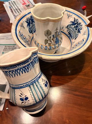 Set de Jarrones y Pastera de Cerámica