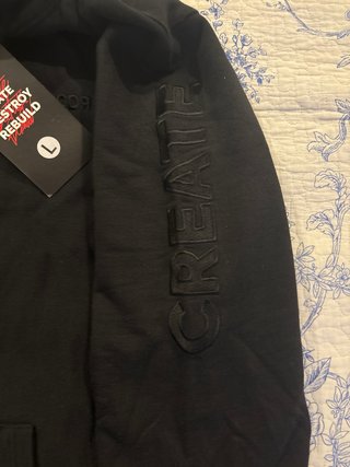 Hoodie Preta Create Destroy Rebuild