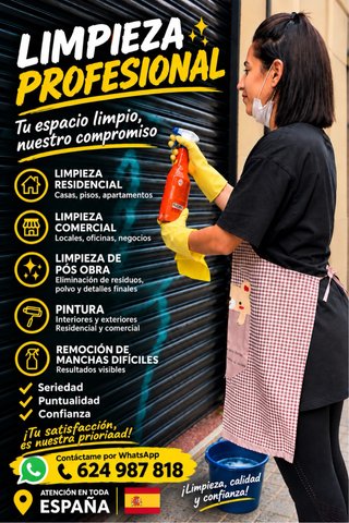 ¡SERVICIO DE LIMPIEZA A DOMICILIO!