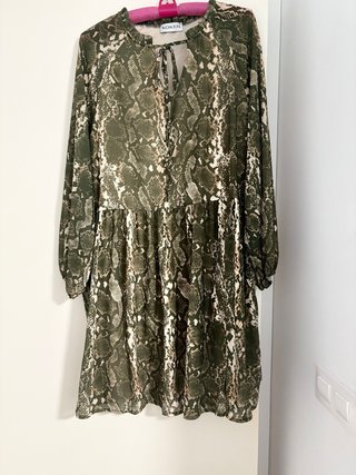 Vestido Koker Estampado Serpiente