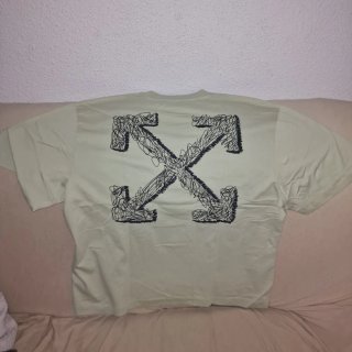 Camiseta Off-White Verde talla L overside