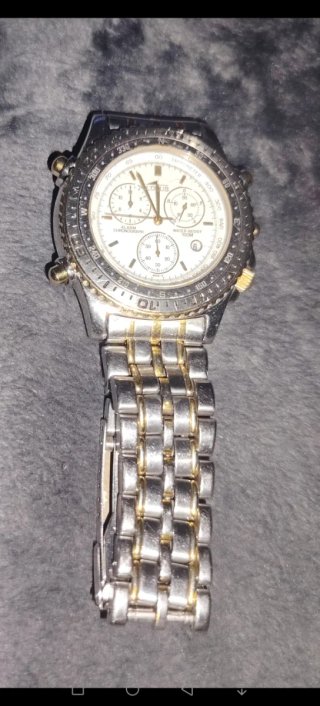 Reloj Lotus Cronógrafo Acero Dorado y Plateado