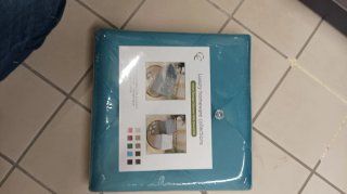 Pouf contenitore color ottanio