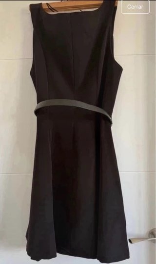 Vestido negro corto fiesta escote V