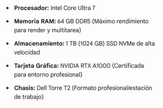 Dell Pro Max Tower T2 - 64 RAM - RTX A1000