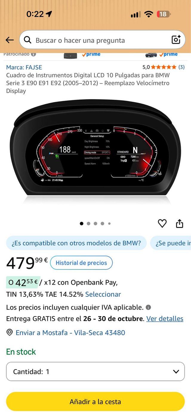 Cuadro Digital BMW Serie 3 E90 E91 E92