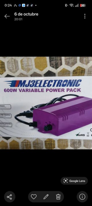 Balastro Electrónico MJ3Electronic 600W