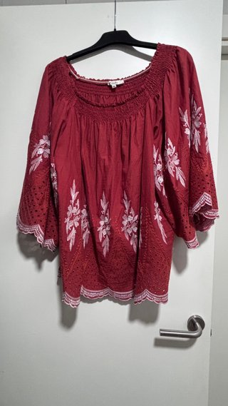 Blusa Bohemia Roja Marianne