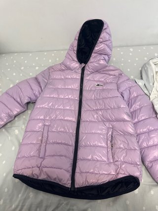 Chaqueta Acolchada Morada, talla 12, marca tenth