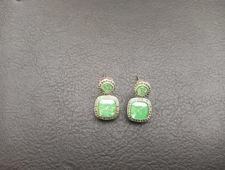 Pendientes ICE Esmeralda y Plata 925