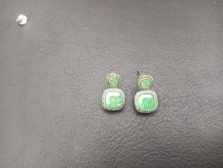 Pendientes ICE Esmeralda y Plata 925