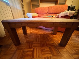 Juego Mesas de Salón de Madera y Mármol