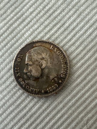 Moneda Alfonso XII 1880 Plata