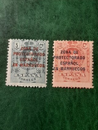 Sellos de España habilitados para Marruecos.