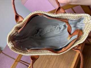 Bolso de paja con corazón