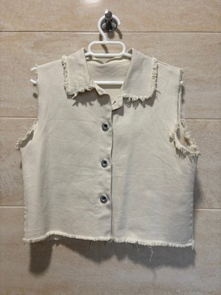 Chaleco vaquero beige