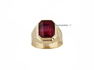 sello oro 18k con piedra con circonita t. 26 (21,01 mm)