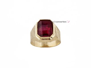 sello oro 18k con piedra con circonita t. 27 (21,33 mm)