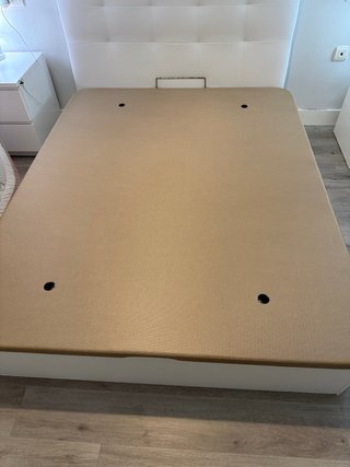 Canapé 150x190 cm Beige y Blanco