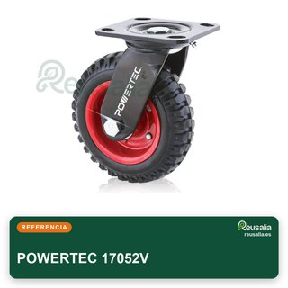 POWERTEC 17052V rueda fija resistente industrial