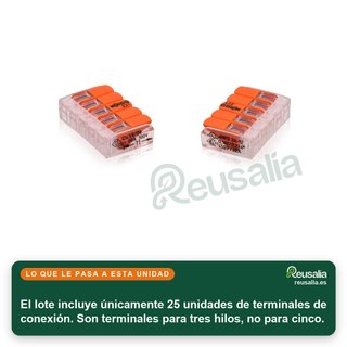 CON TARA - Terminal conexión WAGO 221-415 compacto palanca
