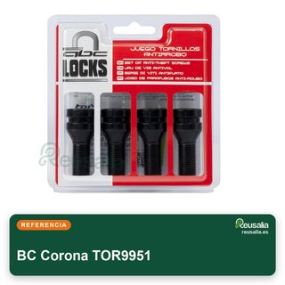 Tornillos antirrobo BC Corona TOR9951 para llantas