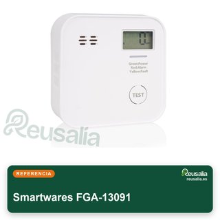 Smartwares FGA-13091 detector CO con batería 10